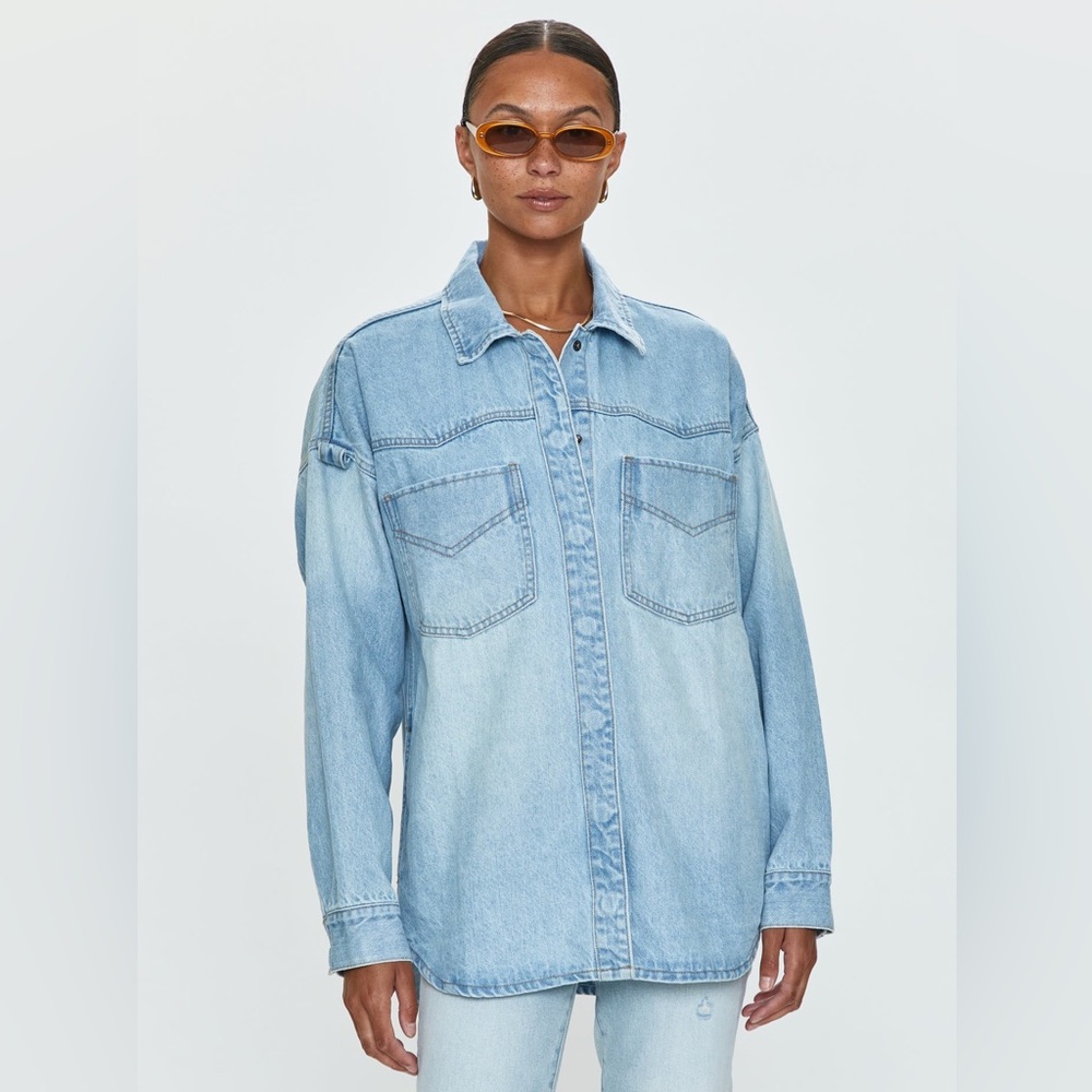 Pistola Mandy Denim Shacket NEW NWOT